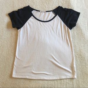 Blue and White Baseball Tee